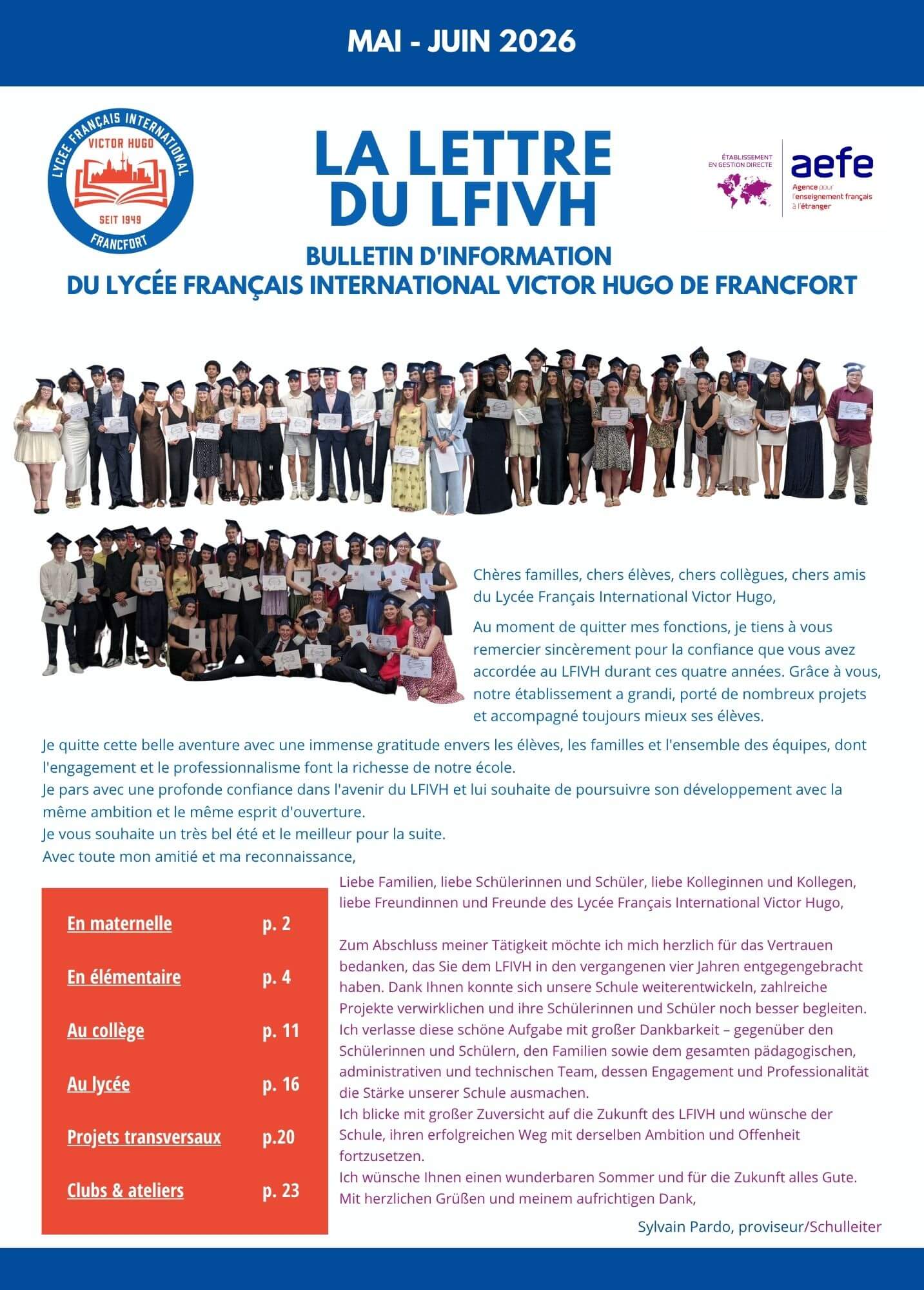 LFIVH_lettre mai juin 26_Une