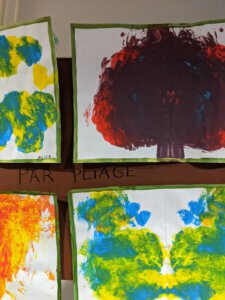 Peinture pliage maternelle